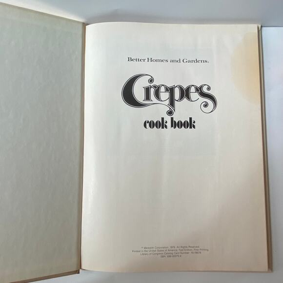 Better Homes and Gardens Crepes 1976 Hardcover First Edition First Print - Picture 4 of 8